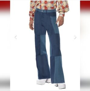 Mens patchwork flares